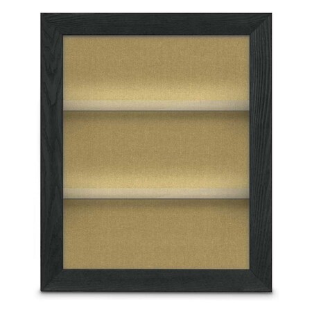 United Visual Products Outdoor Enclosed Combo Board, 42"x32", Gold Frame/Blue & Cork UVCB4232ODG-BLUE-CORK